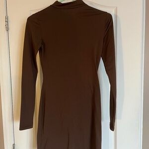 Brown maxi mini dress
